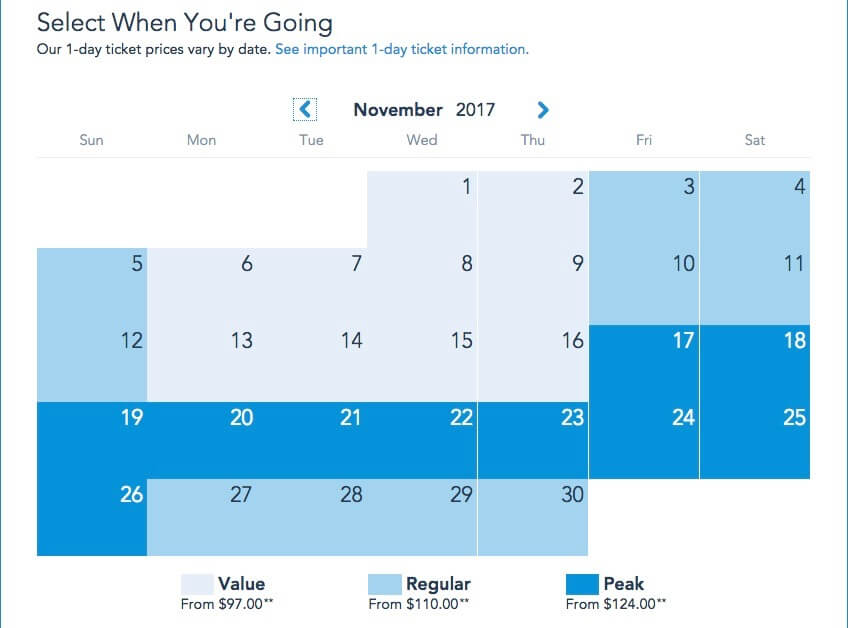 best time of year to buy disneyworld packages