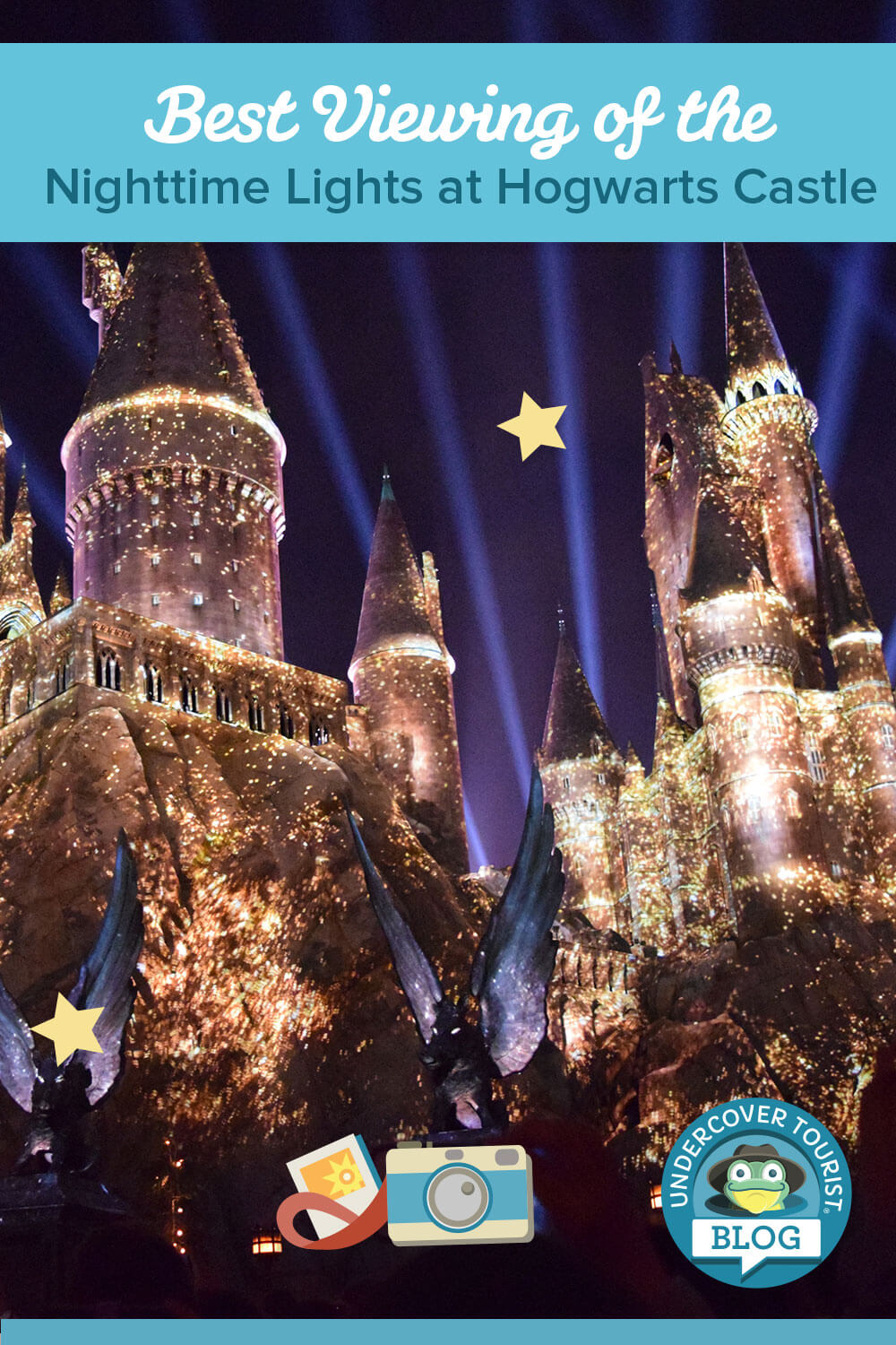Best Viewing Of The Nighttime Lights At Hogwarts Castle Nighttime Lights At Hogwarts Castle Header