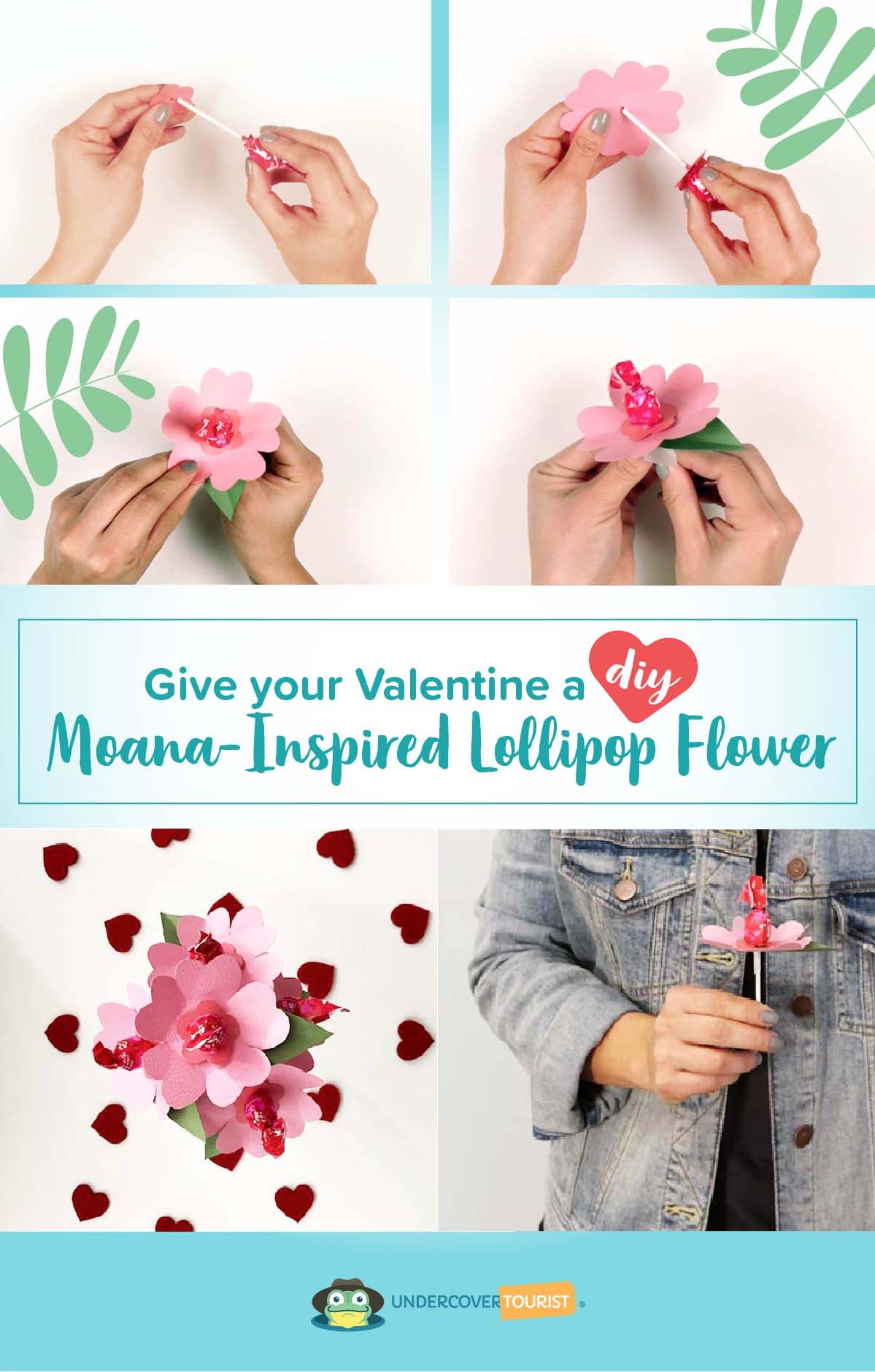 How to Make Tissue Paper Flower Lollipops - Valentine's Day DIY