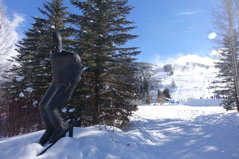 Best Time to Ski in Colorado - Vail Ski Statue