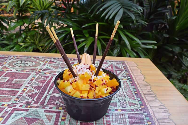 Disneyland Secret Menu Items - Candied Bacon on Dole Whip