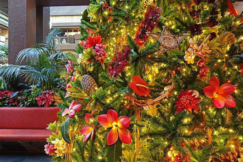 Disney World Resort Christmas Decorations - Polynesian Resort Tree