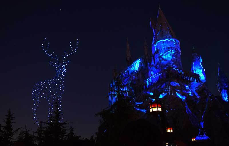 Best Viewing of the Nighttime Lights at Hogwarts Castle