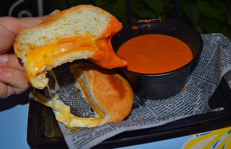 How to Eat Gluten Free at Disneyland and Disney California Adventure-grilled cheese and tomato soup