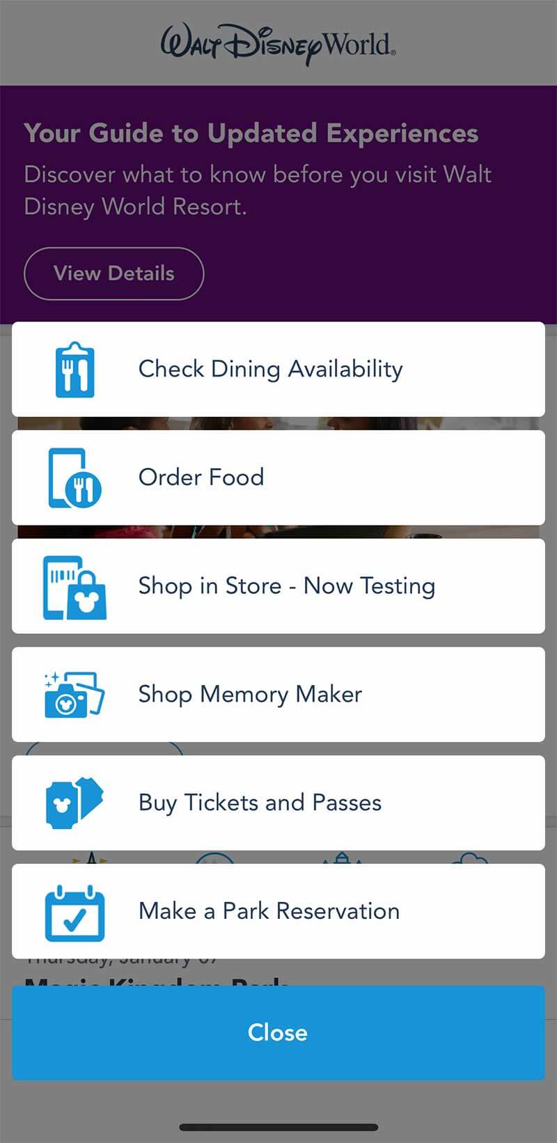 NEWS: The Disney World App Now Has a Link To Make Park Pass Reservations