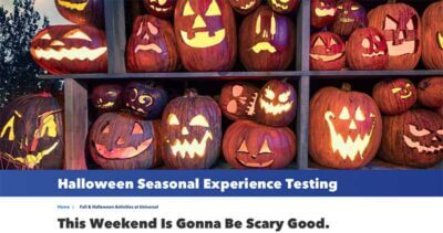 Universal Orlando Tests Halloween Event - Including All-Day Haunted Houses and Trick-or-Treating!