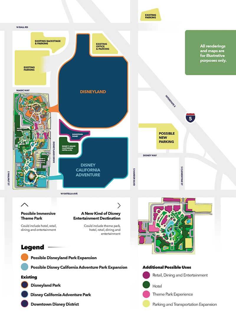 What's Coming to Disneyland and Universal - Disneyland Forward Map 