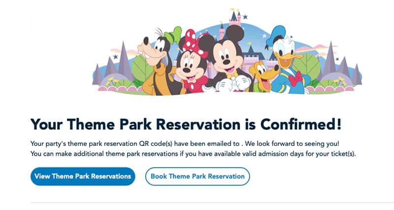 disneyland trip reservations