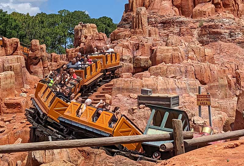 The Disney Mountains Print, Walt Disney World, Splash, Space, Big Thunder,  Everest 