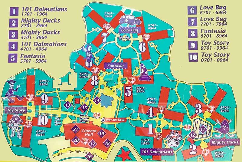 Map Of Disney All Star Resorts