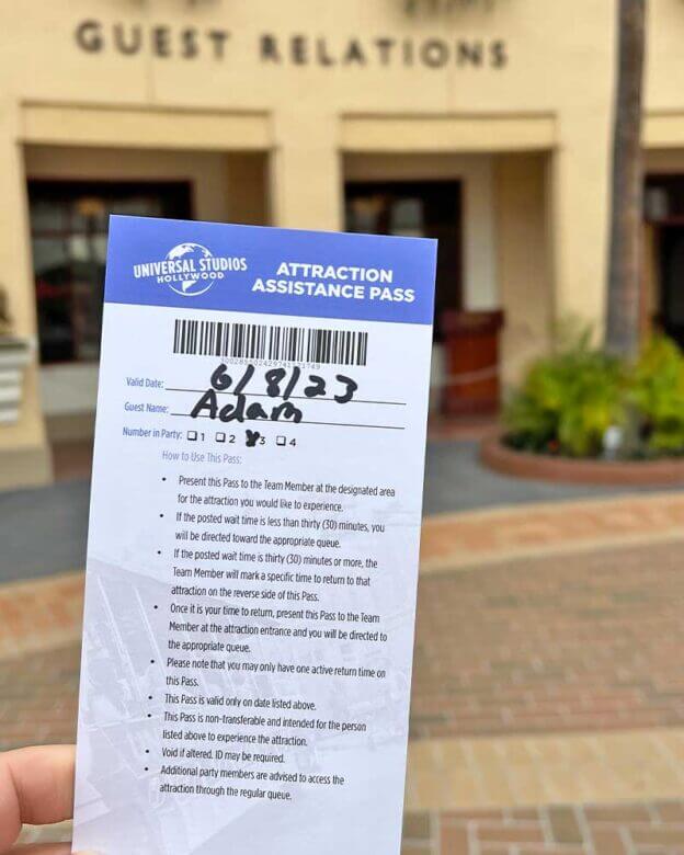 Universal Studios Hollywood Attraction Assistance Pass Overview