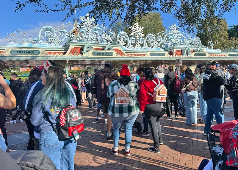 Tips for the Holidays at Disneyland - Lines to get into the park
