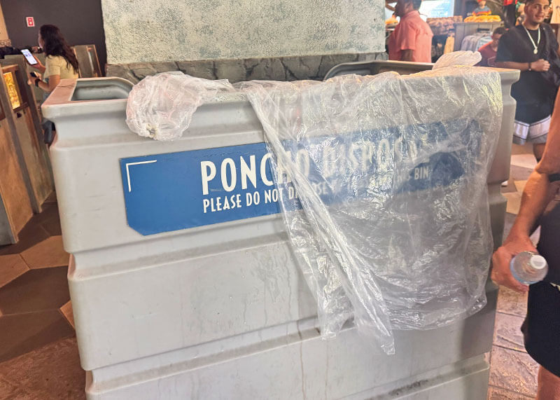 How to Manage Summer Crowds and Heat at Universal Studios Hollywood - Poncho disposal bin
