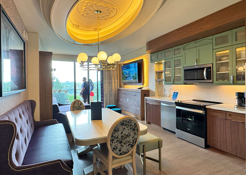 Where to Stay at Disneyland - 2-bedroom villa kitchen at Disneyland Hotel