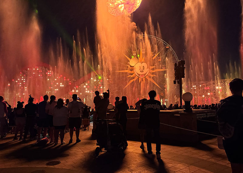 Treat Yourself! World of Color Dining Packages and Dessert Party - View from back of Preferred Dining section - second show