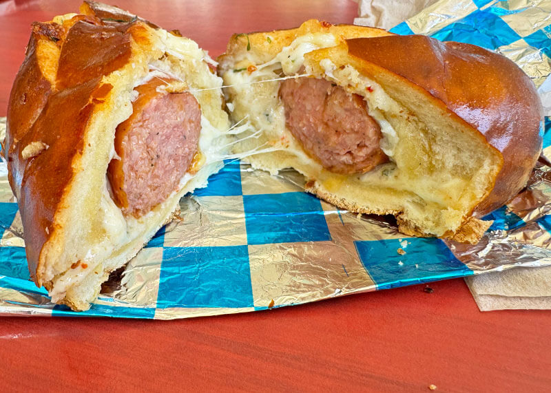 Top Kids Foods at Disneyland Even Your Pickiest Eater Will Love - Garlic cheesy Brat