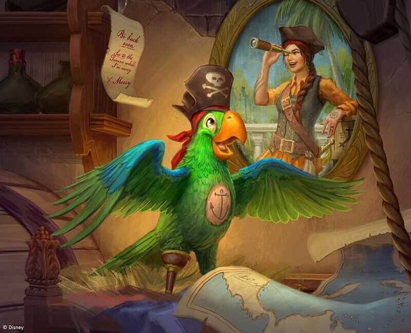 Drink Up Me Hearties! The Beak and Barrel – Disney World's Pirate-Themed Bar Is Here! - Merry and Rummy artwork