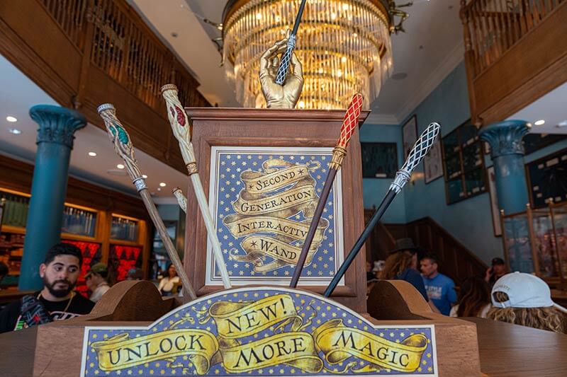 Choosing a Wand at the Wizarding World in Universal Studios Hollywood - Second Generation Interactive Wands