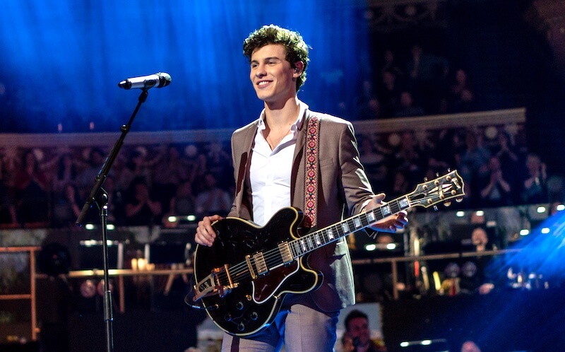 Everything to Know About Shawn Mendes' 2025 “On the Road Again” Tour - Shawn Mendes on stage with a guitar