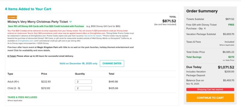 Walt Disney World Christmas - disney world holiday vacation cart