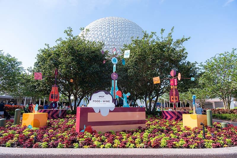 EPCOT Festivals - Food and Wine Festival main entrance display
