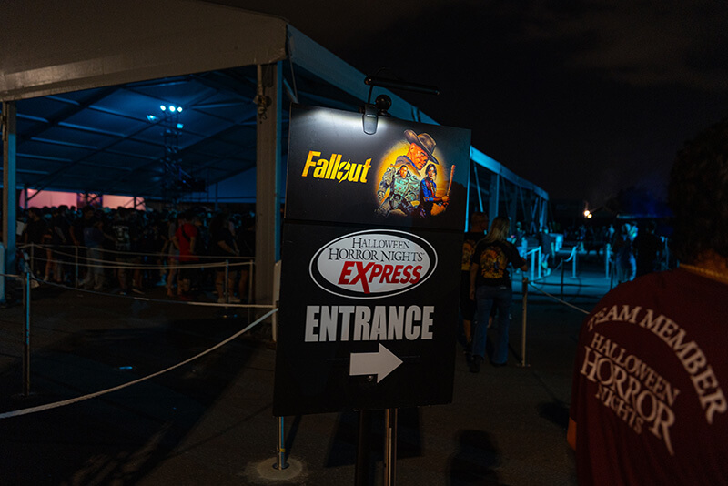 Fallout Express sign at Halloween Horror Nights Orlando