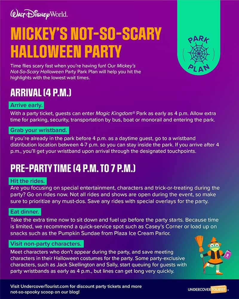 Mickey's Not So Scary Halloween Party Park Plan