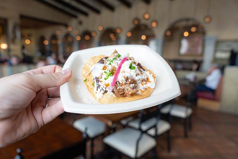 epcot food and wine festival 2025 menu - Tostada from Mexico