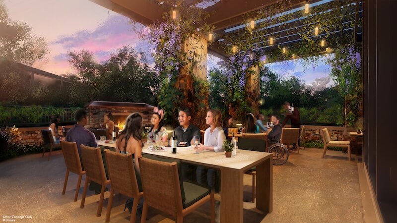 Disney's Grand Californian Hotel - Napa Rose patio art