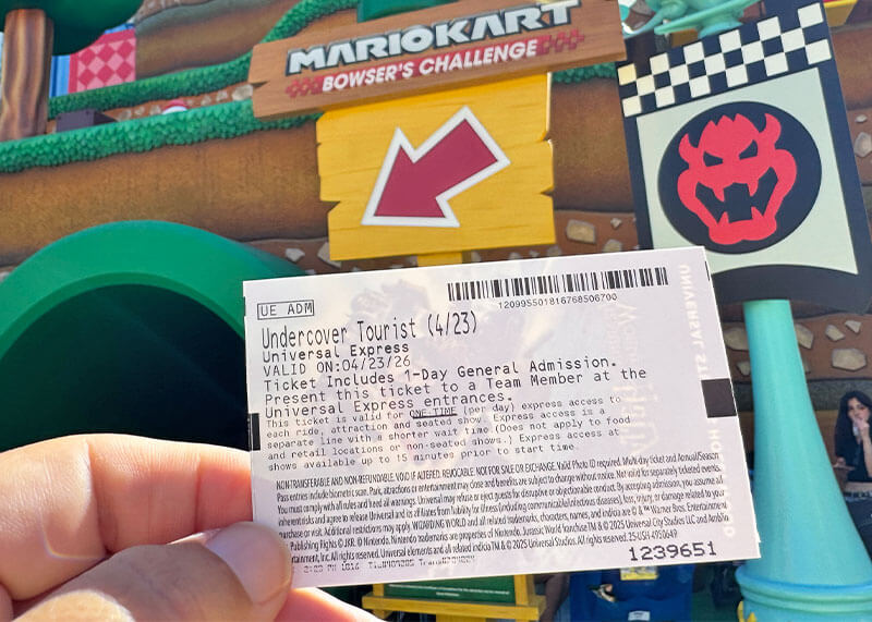 Express Ticket at Mario Kart