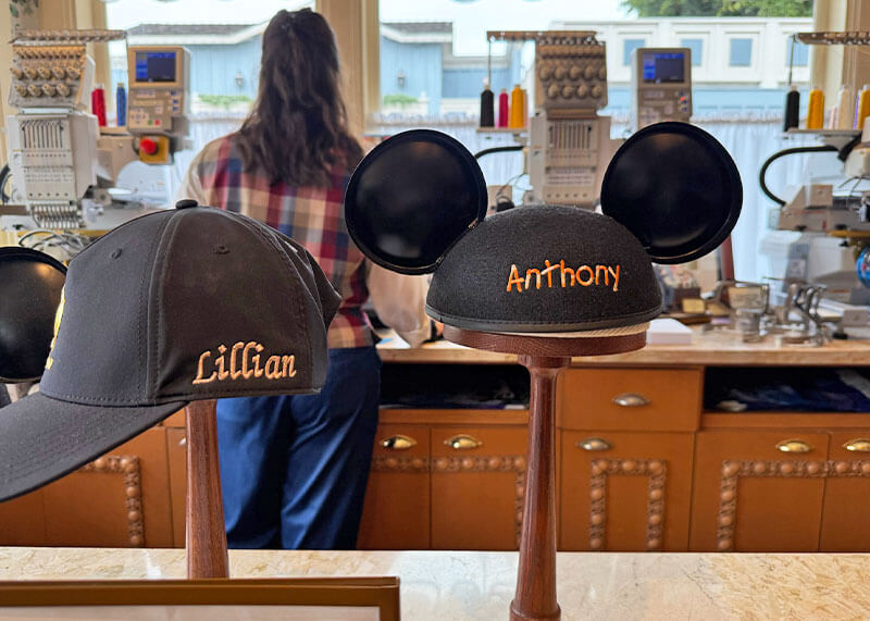 Bring Home the Magic With Unique & Personalized Souvenirs from Disneyland- Embroidered ears in shop