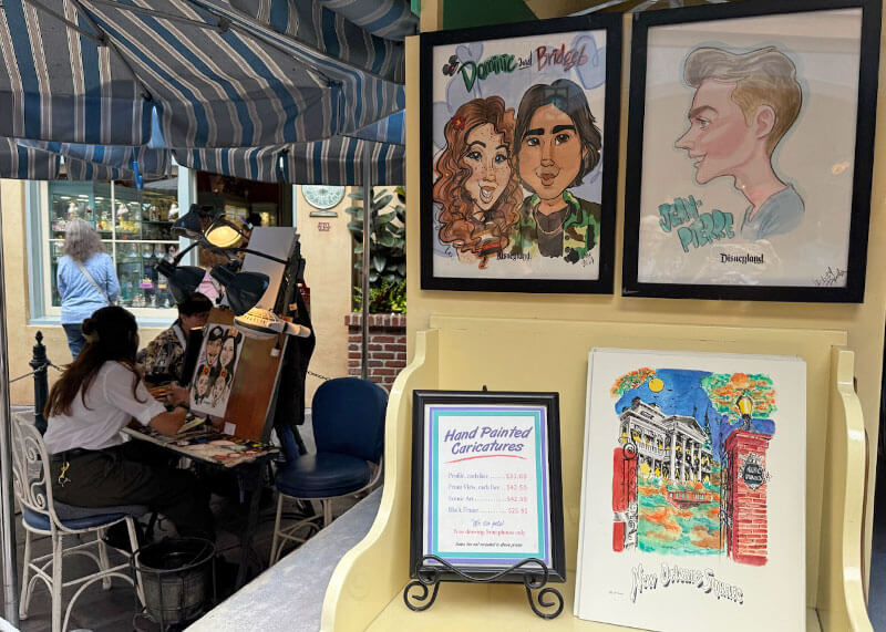 Bring Home the Magic With Unique & Personalized Souvenirs from Disneyland - Caricature stand in New Orleans