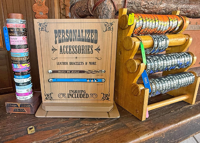Bring Home the Magic With Unique & Personalized Souvenirs from Disneyland - Leather bracelets in Frontierland