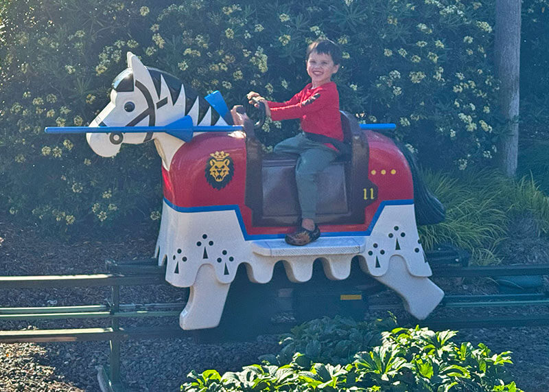 Building a Perfect Day with a Park Plan at LEGOLAND California - Boy on Royal Joust