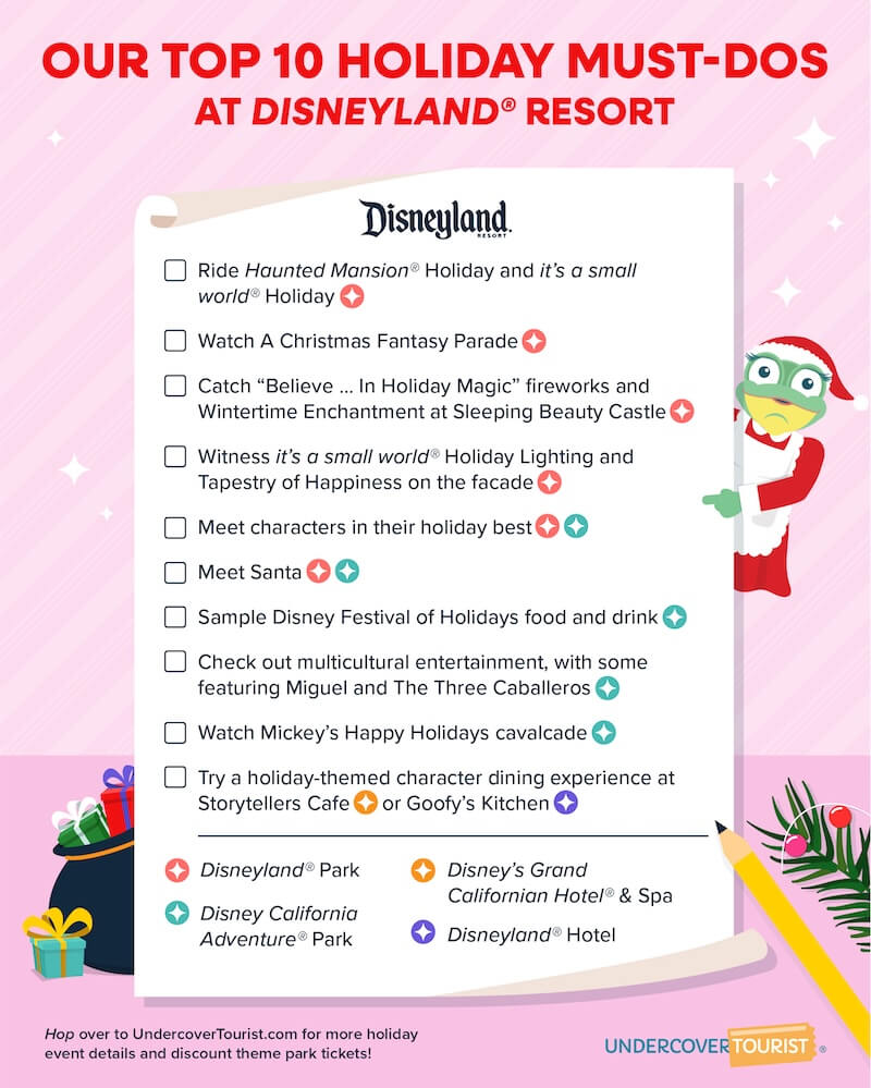 Holiday Time at Disneyland - Top 10 Holiday Must-Dos checklist