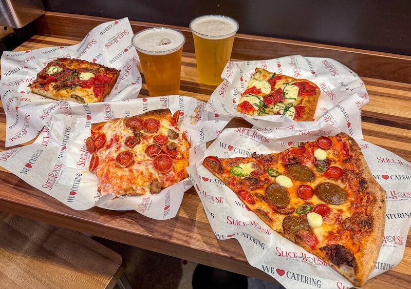 Our Hip, Hoppin' Guide to Universal CityWalk Hollywood - Slice House pizza