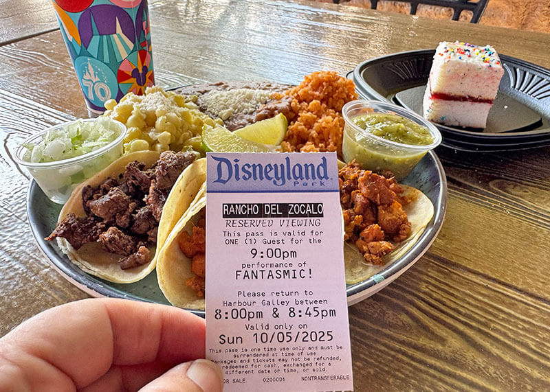 Best Disneyland Quick-Service Restaurants - Rancho Del Zocalo Fantasmic ticket