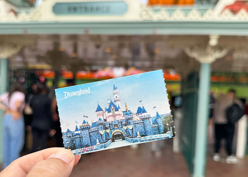 How to Save Money on Disneyland Tickets - Ticket at gate