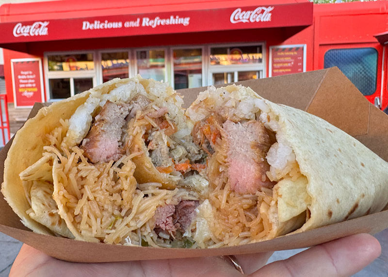 All the Disney California Adventure Holiday Food and Beverages - Filipino Feast Burrito