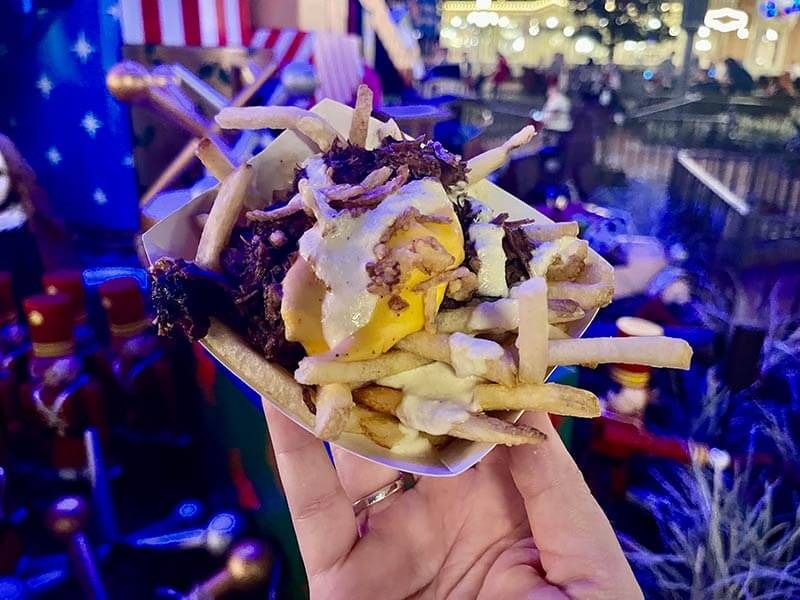 Mickey's Very Merry Christmas Party Food - Holiday Pot Roast Loaded French Fries