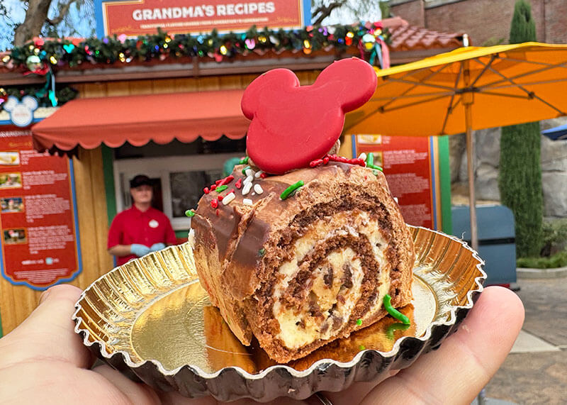 All the Disney California Adventure Holiday Food and Beverages - Yule log
