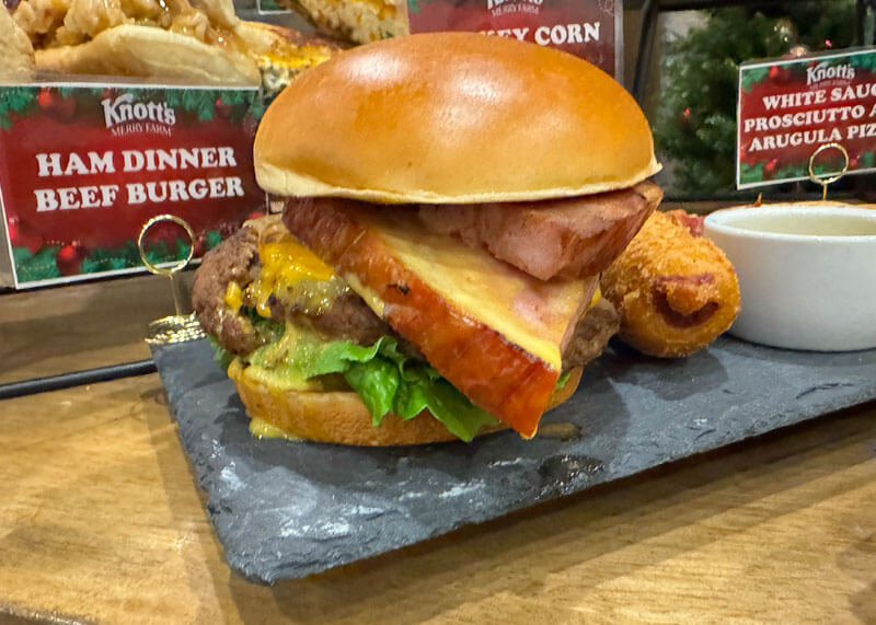 Our Festive Guide to Knott's Merry Farm - Ham Dinner Hamburger