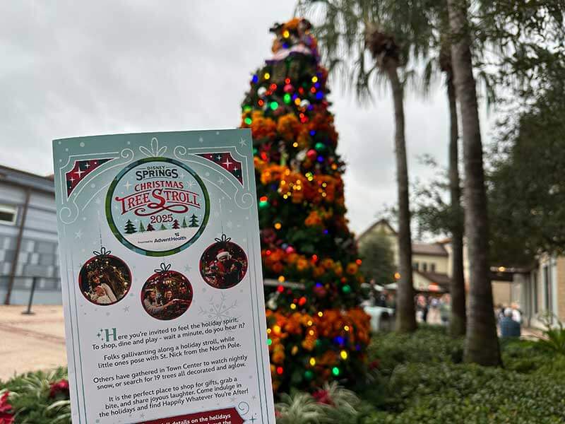 Disney Springs Christmas - Christmas Tree Stroll Map