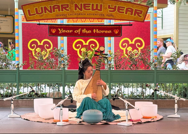 Celebrate Lunar New Year at Disney California Adventure - Musician plays instrument