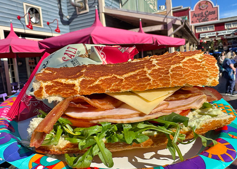 Spectacular Food Items in San Fransokyo Square at Disneyland - Turkey Pesto on Dutch Crunch