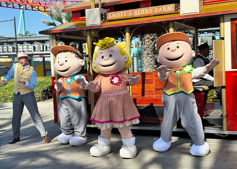 Everything to Know About PEANUTS Celebration at Knott's Berry Farm - Knott's Express characters