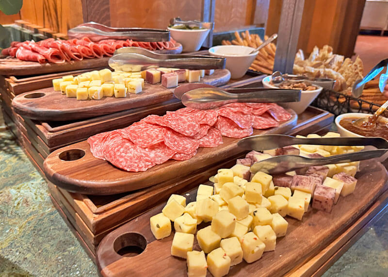 Disneyland Character Dining at Storytellers Cafe - Meats and cheeses