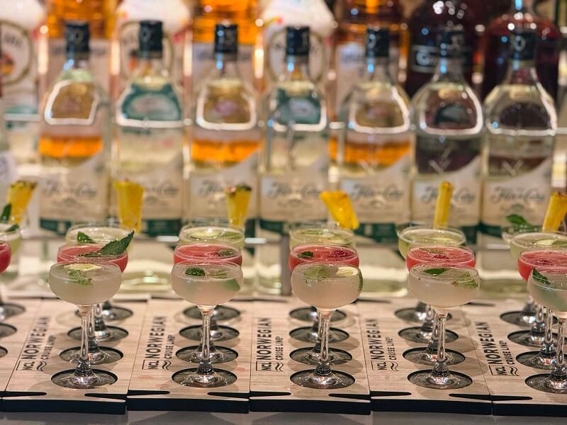 Norwegian Escape - Drinks set up on the bar