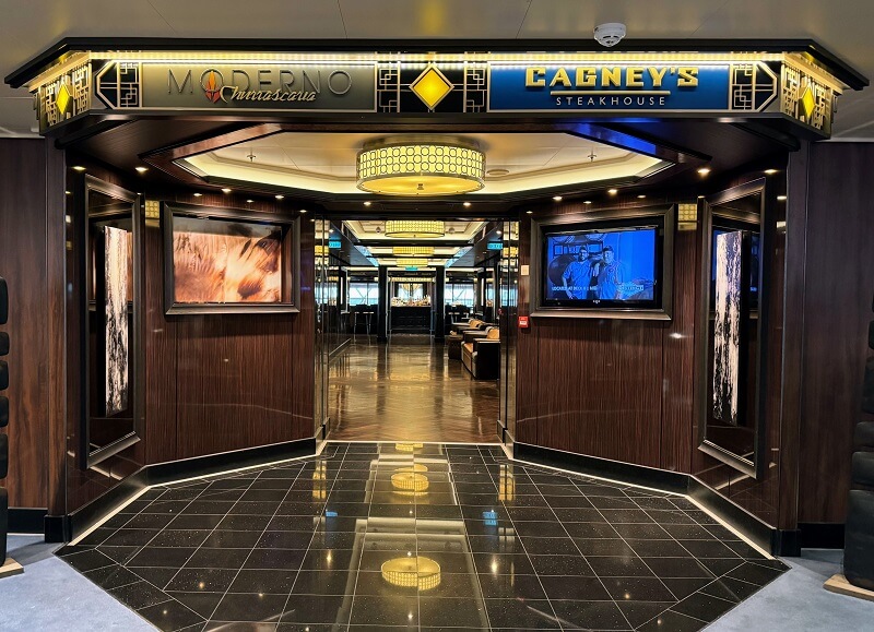 Norwegian Escape - Entrance to Cagney's Steakhouse