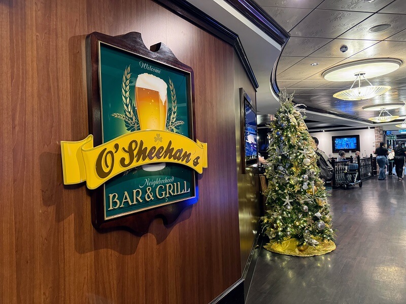 Norwegian Escape - O'Sheehan's Bar & Grill with Christmas Tree